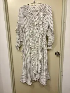 SNIDEL ストライプ柄 フリルワンピース