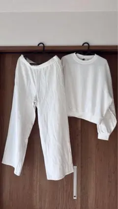 ホワイト Mサイズ トレーナー・スウェット セットアップ H&M