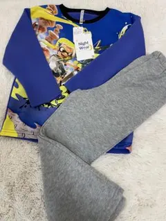 スプラトゥーン　長袖　裏起毛　パジャマ