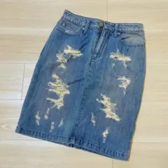 AZUL ダメージ デニム スカート