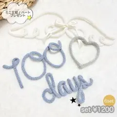 セット販売　100days 百日　お食い初め　ウールレター　レターバナー　羽