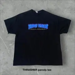 k*u様 THRASHER パロディTシャツスケートストリートスケボー