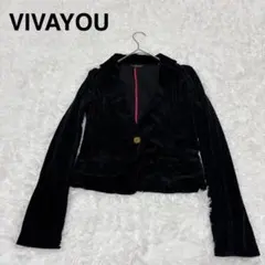 【ビバユー】テーラードジャケット　コーデュロイ　ブラック　平成　y2k アウター