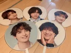 ジャニーズ ジャンボうちわ 5枚セット カバー付き キスマイ ライブグッズ 美品