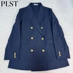 【極美品】プラステ 洗える テーラード ジャケット 金ボタン ネイビー　M