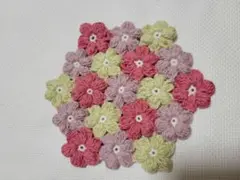 ポットマット　ピンク、イエロー