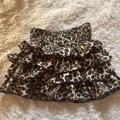 ヒョウ柄フリルミニスカート