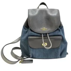 ✨極美品✨COACH コーチ ミニリュック バックパック デニム×レザー