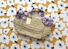 SALE✩.*˚ KAGO&MORI サイドリボン付き かごバッグ