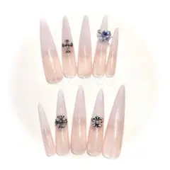 ♡現品♡ ネイルチップ　クロスネイル　スーパーロングネイル　鬼ロングネイル
