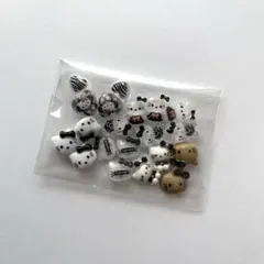 ネイルパーツ サンリオ キティ 黒 20個セット