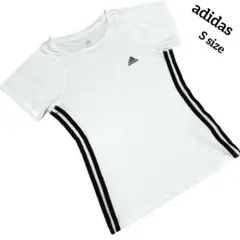 【adidas】アディダス　アンダーウェア　３本線　半袖　速乾　スポーツ　S