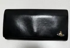 み*る様 ヴィヴィアンウェストウッド 長財布 2つ折り 革 オーブ 黒