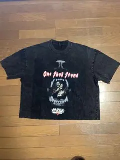 ストリート系 ダメージ加工 プリントTシャツ