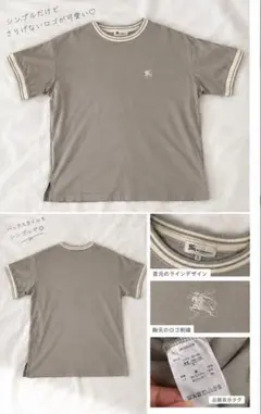 半袖 Tシャツ ロゴ刺繍 ラインデザイン
