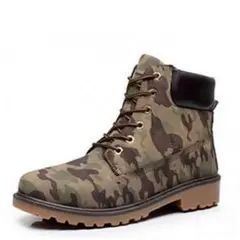 人気 かっこいい　激安　メンズ レディース ブーツ  迷彩 ティンバーランド風