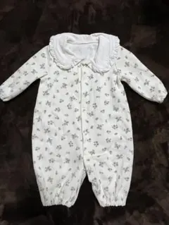 mamaraku 花柄ロンパース 50-70cm