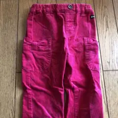 ピンク コーデュロイパンツ 153cm 花柄折り返し