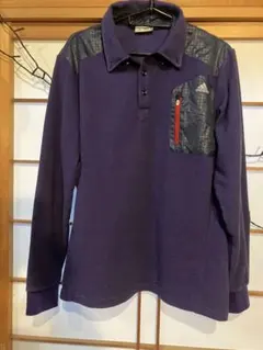 adidas 紫 フリースLサイズ