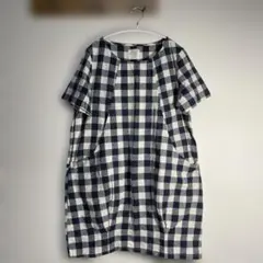 ehkasopo サマンサモスモス ギンガムチェック コクーン チュニック