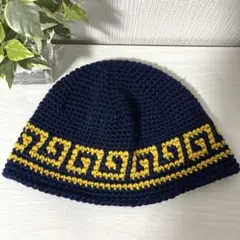 297クラシックハット☆クラッシャーハット☆バケットハット☆手編みニット帽