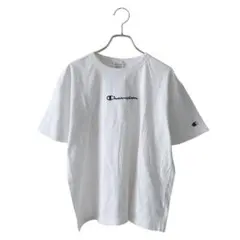 Champion チャンピオン(M)刺繍ロゴ 半袖Tシャツ/ホワイト