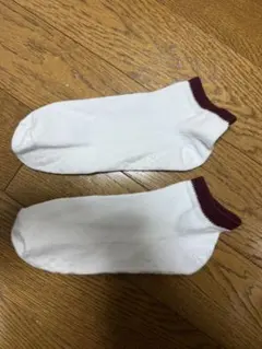 靴下 ショートソックス くるぶし WHITE ホワイト RED レッド