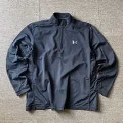 00s UNDER ARMOUR ハーフジップ ロンT ブラック L