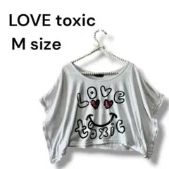 LOVE toxic 半袖Tシャツ Mサイズ ホワイト　クロップド　短丈　平成のサムネイル