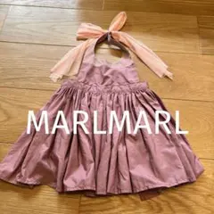 MARLMARL リボン付きピンクエプロン