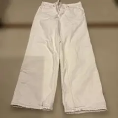 GU ホワイト ワイドパンツ