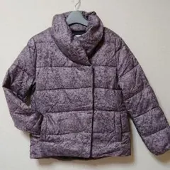 新品★フリーズマート きれいめブークレー柄ショールカラー中綿ダウンジャケット