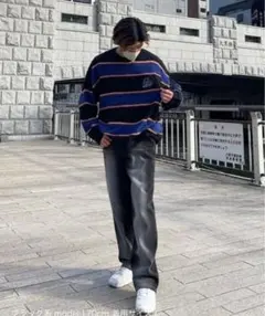 ニット STAYGOLD モヘアタッチ ボーダーニット / モヘア ニット