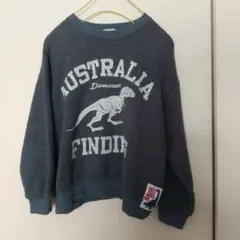 恐竜プリント トレーナー ダークグリーン