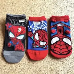 スパイダーマン キッズ靴下 3足セット