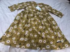 新品 ブリーズ キッズ 花柄 140 ワンピース イエロー マーガレット