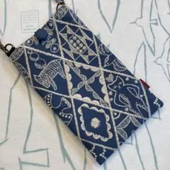 284ミナペルホネンsymphony 両面　スマホポーチorショルダー