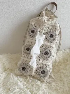【お値下げ中】かぎ針編みで作ったティッシュカバー