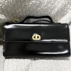 【希少】Dior ディオール ビンテージ ショルダーバッグ 肩掛け 黒 レザー