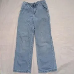 ライトブルー ストレートパンツ 150