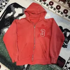 60s 70s フェード ジップアップ パーカー ヴィンテージ ダブルフェイス