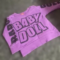 ベビードール BABYDOLL ベビド 紫 パープル ロゴ トレーナー 長袖