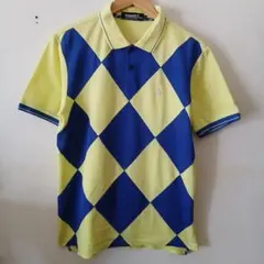 美。Ie coq sportif golf ダイヤ柄鹿の子ポロシャツ Lサイズのサムネイル