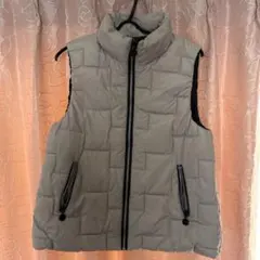 グレー キルティングダウンベスト