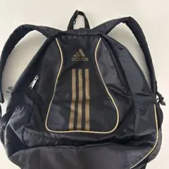 adidas 3本ラインバックパック 黒/金　キッズ　ボール入れ有り　サッカー