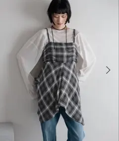 LOWRYS FARM オンブレチェックキャミチュニック