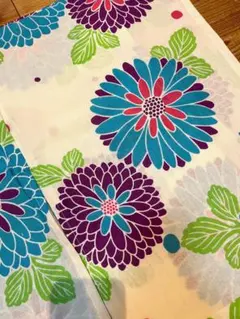 浴衣　大輪の花柄　新品 コウヤ