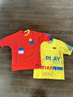 adidas 赤 黄 Tシャツ 2枚セット　LEGO