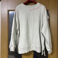 ベージュ スウェット トレーナー 長袖