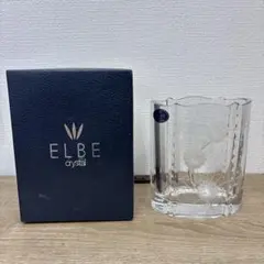 ELBE クリスタル　 花瓶 波形デザイン
